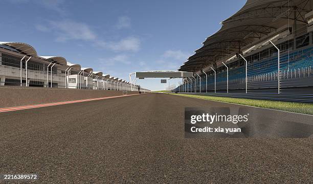 auto racing racetrack - circuito de carreras de coches fotografías e imágenes de stock