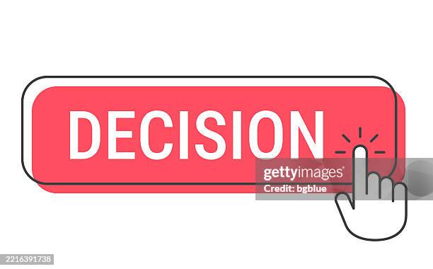 Decider Button Decision Click Button With Hand Cursor On White Background High-Res ...