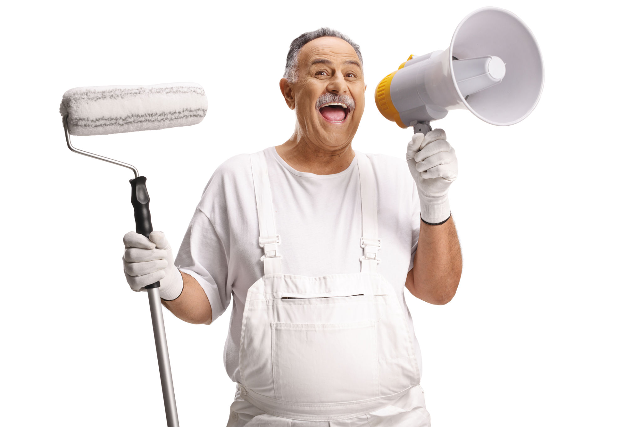 person talking painter