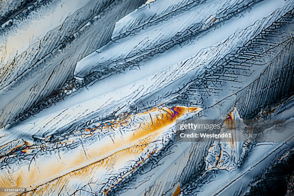 Macro view of erythritol crystals showcasing unique details and textures