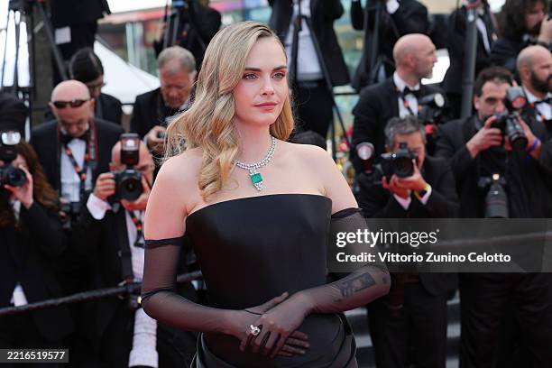 Cara Delevingne attends the "La Venue De L'avenir" red carpet at the 78th annual Cannes Film Festival at Palais des Festivals on May 22, 2025 in...