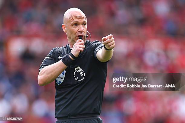 Referee Anthony Taylor during the Premier League match between Nottingham Forest FC and Chelsea FC at City Ground on May 25, 2025 in Nottingham,...