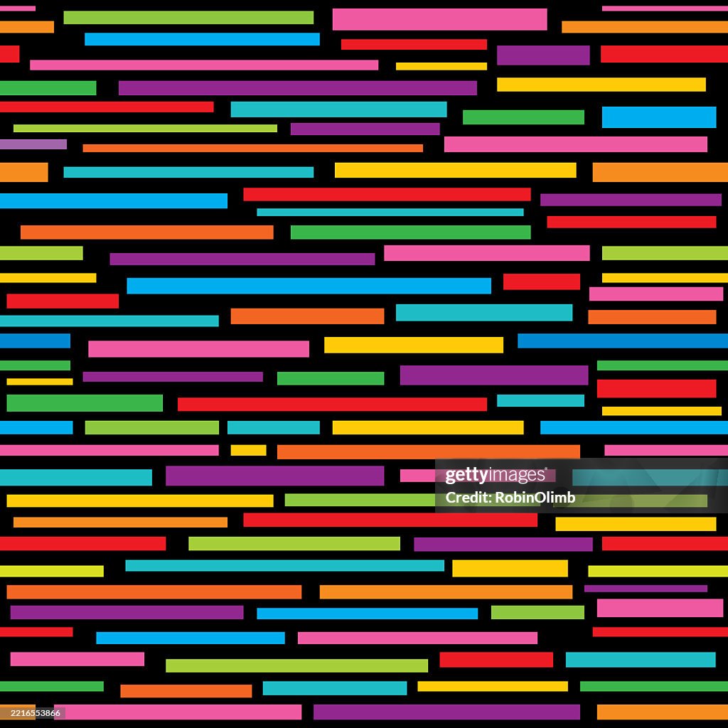 Vibrant Colored Horizontal Lines Seamless Pattern High-Res Vector ...