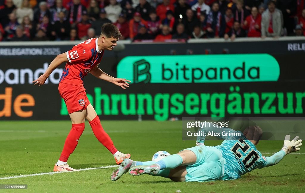 1. FC Heidenheim 1846 v SV Elversberg - Bundesliga Playoffs First Leg