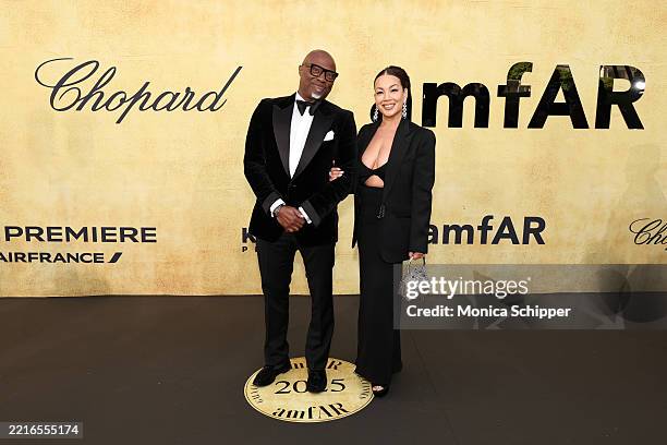 Maria Soccor Maria Soccor and a guest attend the amfAR Gala Cannes 2025 presented ...