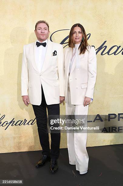 Simon Le Bon and Yasmin Le Bon attend the amfAR Gala Cannes 2025 presented by Chopard at Hotel du Cap-Eden-Roc on May 22, 2025 in Cap d'Antibes,...