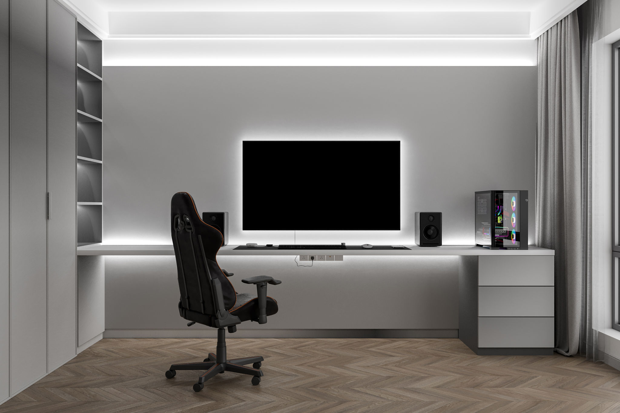 decluttered room