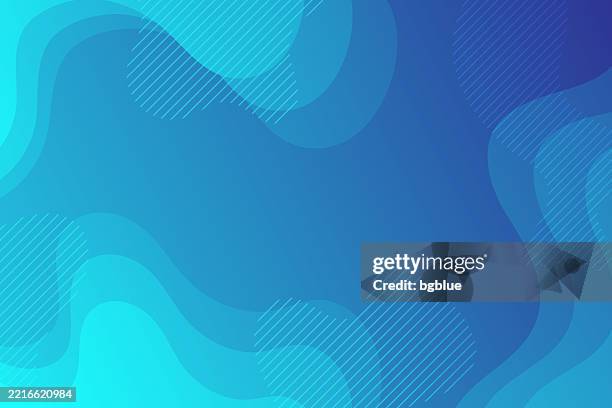 landingpage-vorlage - fließendes abstraktes design mit blauem farbverlauf - trendiger hintergrund - türkisfarbiger-hintergrund stock-grafiken, -clipart, -cartoons und -symbole