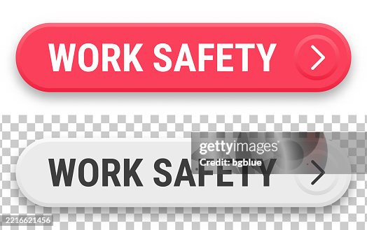 Safety Programs Button Image Work Safety 3d Click Web Buttons On Blank Background High-Res Vector ...