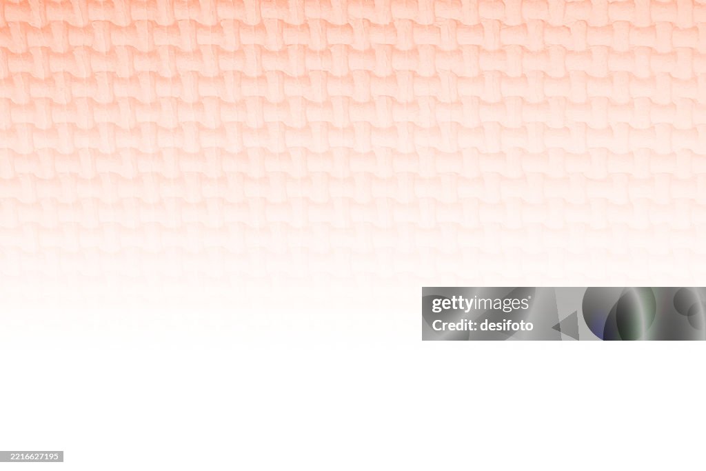 Blank empty light pastel peach beige cream coloured grunge waffled checkered intertwined weaving full frame pattern faded ombre vector backgrounds with all over pattern of narrow checks design like waffle, wafer, ice cream cone, woven cane wicker basket