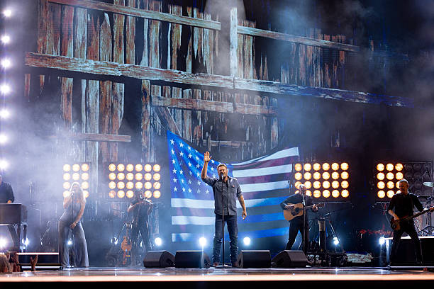 In this image released on May 26 Blake Shelton performs onstage at the 2025 American Music Awards at Fontainebleau Las Vegas in Las Vegas, Nevada.