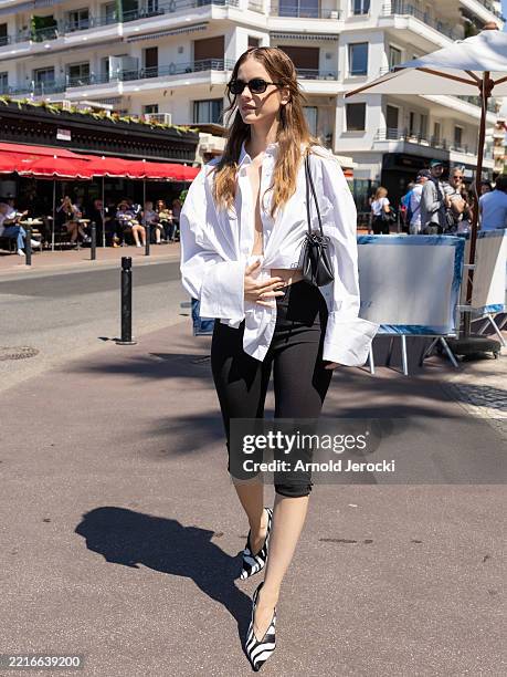 Barbara Palvin is seen at Hotel Martinez during day eleven of the 78th Cannes Film Festival on May 23, 2025 in Cannes, France.
