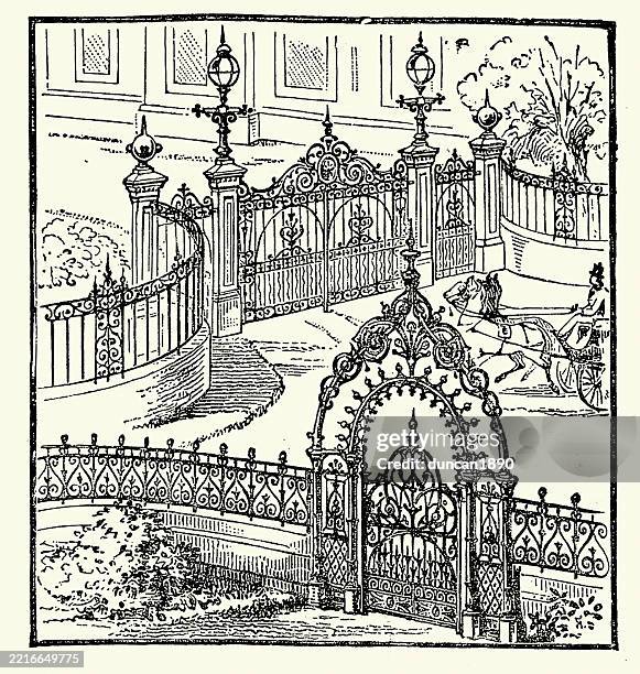 Victorian Building Railing Architecture Victorian Cast Iron Railings And Gates 19th Century 1880s ...