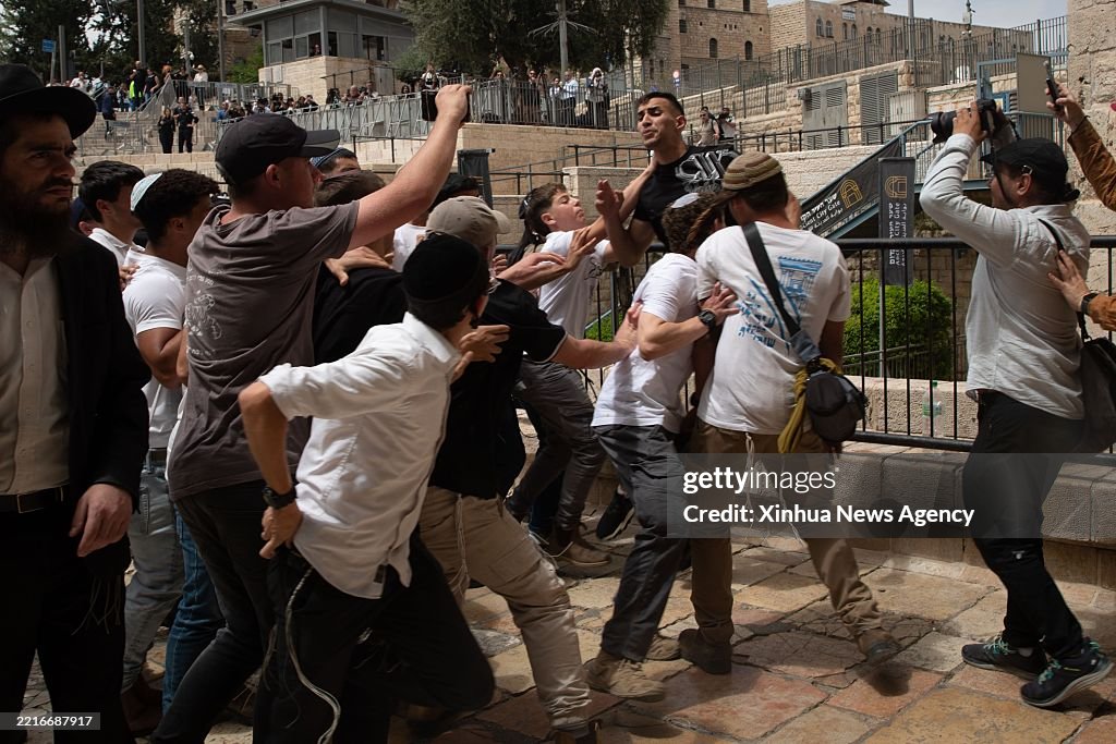 MIDEAST-JERUSALEM-JERUSALEM DAY-FLAG MARCH-CLASHES