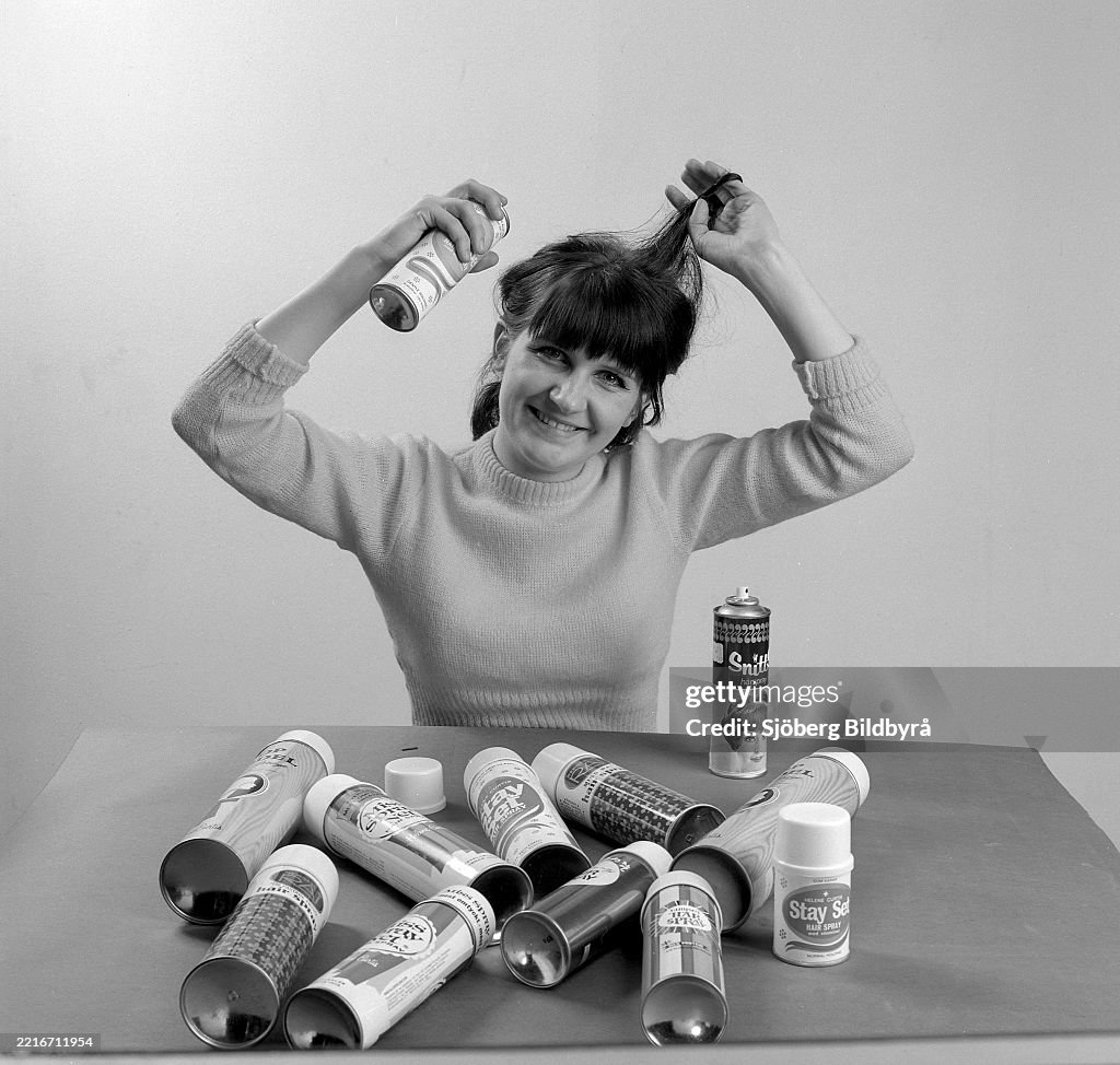 Hairspary. The use of hairspray exploded after that Farah Diba married the Shah of Iran in her high an...