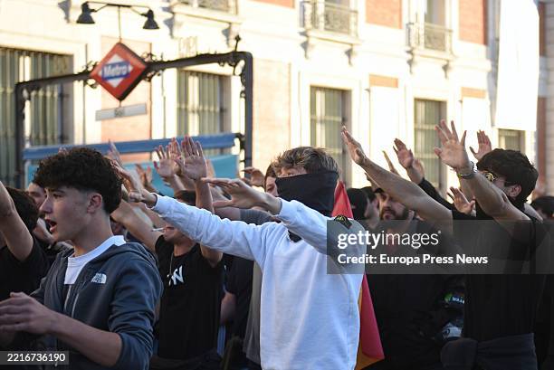 Falange Española Calls For A Demonstration In Madrid With The Slogan..., Nachrichtenfoto