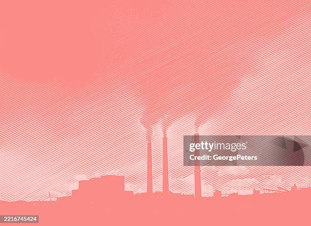 smoke stack air pollution - chimney stock illustrations