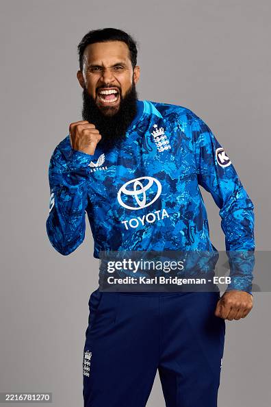 Adil Rasheed U Adil Rashid poses during the England Men ODI portrait session at ...