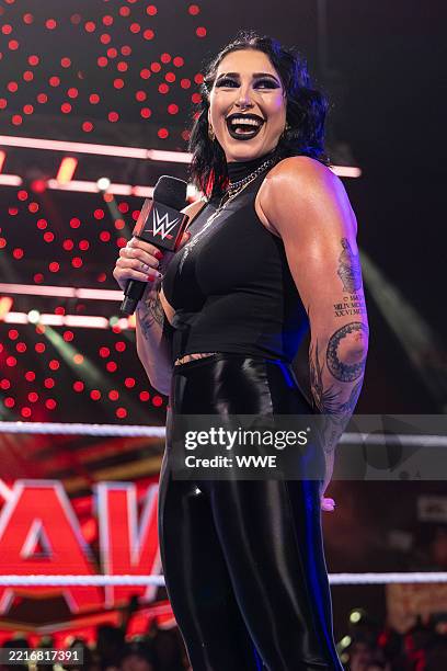 Rei Ripley Rhea Ripley in ring during Monday Night RAW at the Ball Arena on ...
