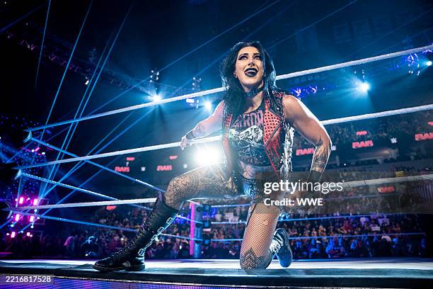 Rei Ripley Rhea Ripley makes her entrance during Monday Night RAW at the... News ...