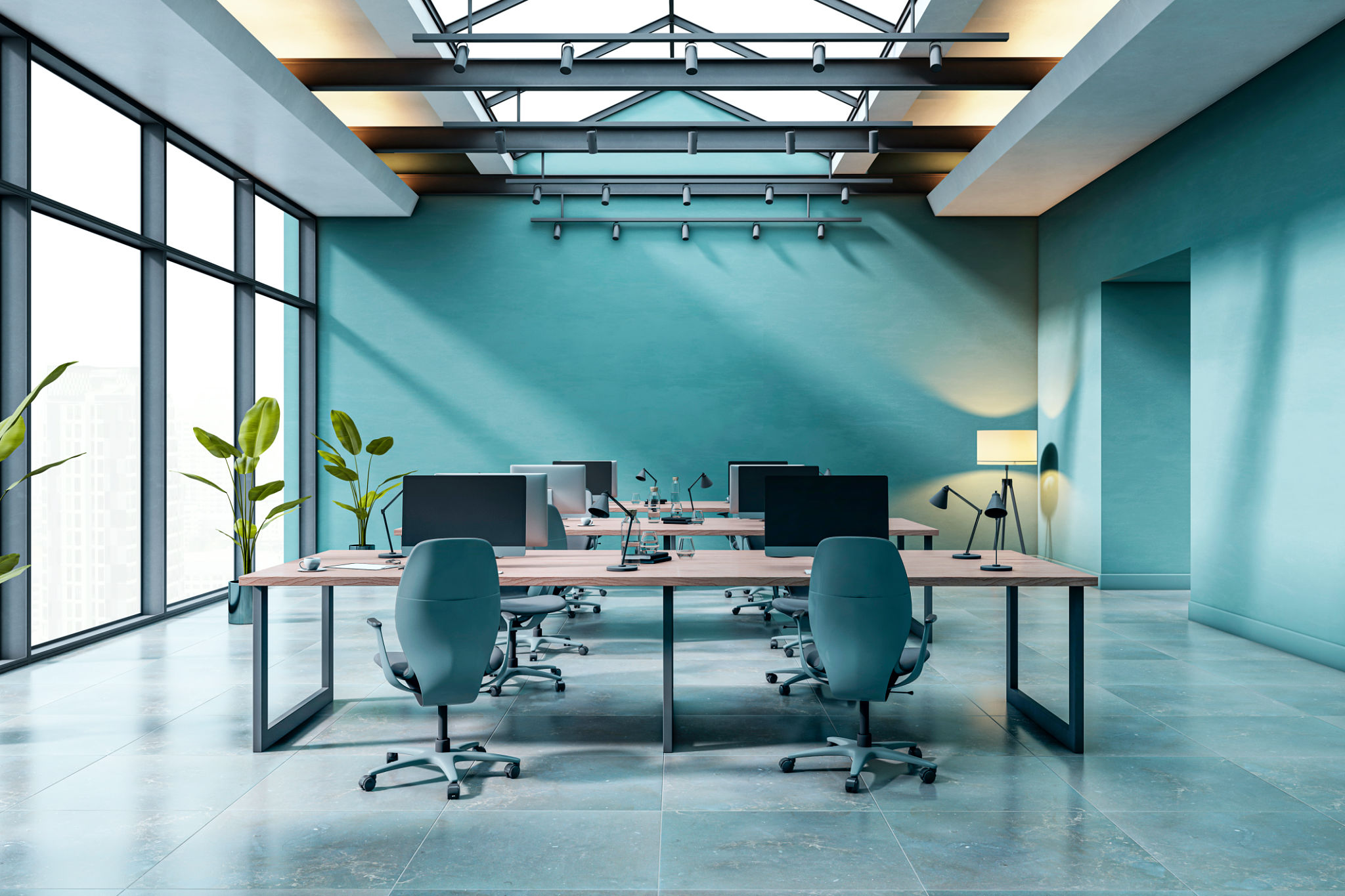 modern office lighting