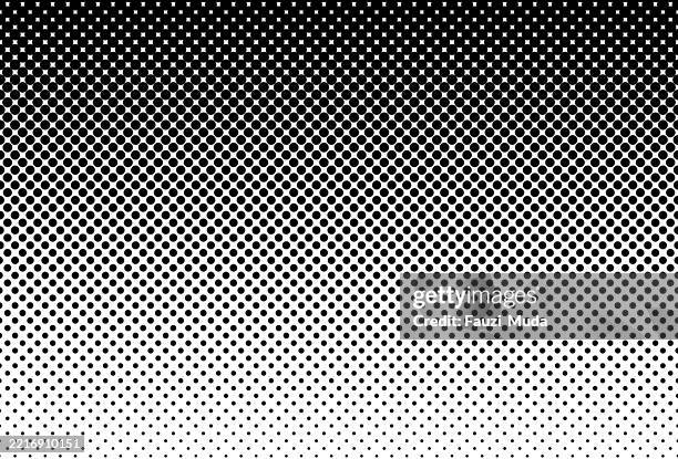 Dotted halftone gradient texture. Vanishing polka dot background. Repeating dots gradation pattern background. Black fading comic pop art overlay backdrop. Raster effect wallpaper