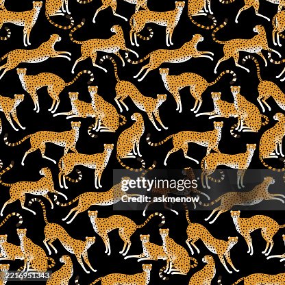 Seamless pattern with cheetahs Seamless pattern with cheetahs