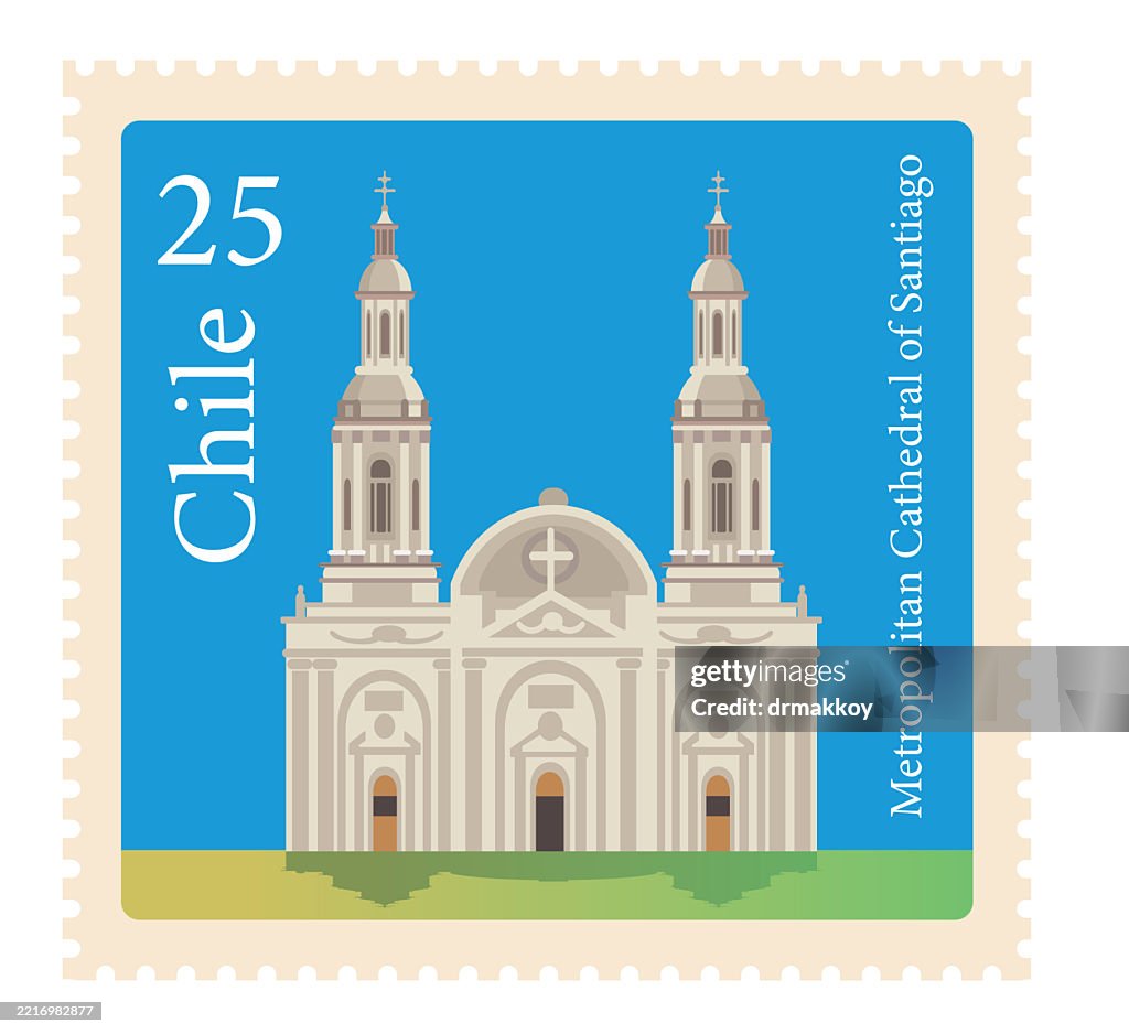 Santiago Metropolitan Cathedral Stamp