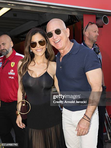 Lauren Sánchez and Jeff Bezos attend the F1 Grand Prix Of Monaco on May 25, 2025 in Monte-Carlo, Monaco.