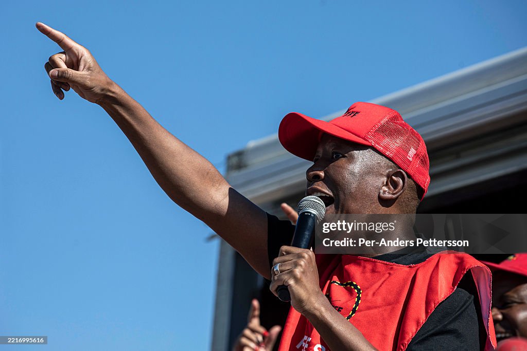 EFF Leader Julius Malema Campaigns In Koppies Ahead Of Municipal By-Election