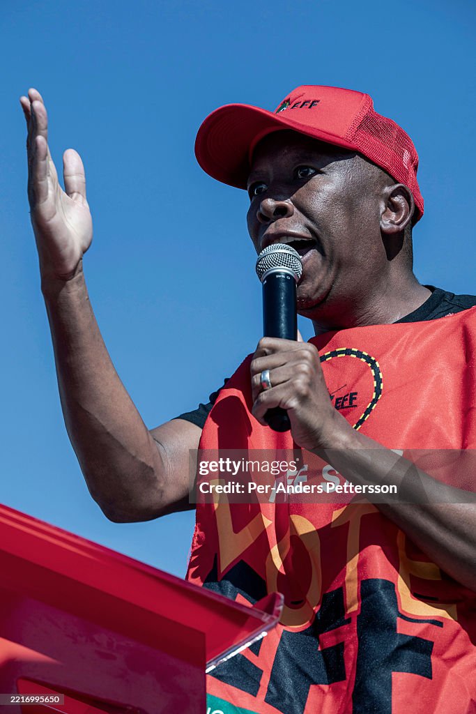 EFF Leader Julius Malema Campaigns In Koppies Ahead Of Municipal By-Election