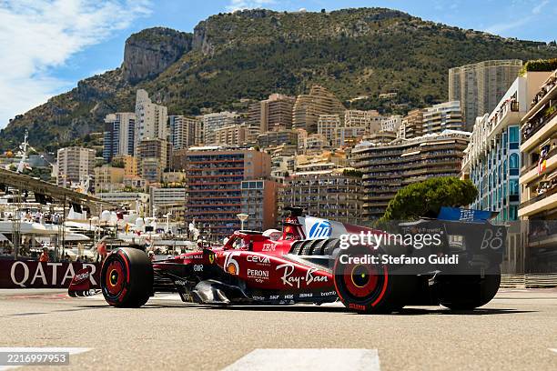 Charles Leclerc of Monaco driving for Scuderia Ferrari HP F1 Team on track during of the F1 Grand Prix of Monaco at Circuit de Monaco on May 25, 2025...