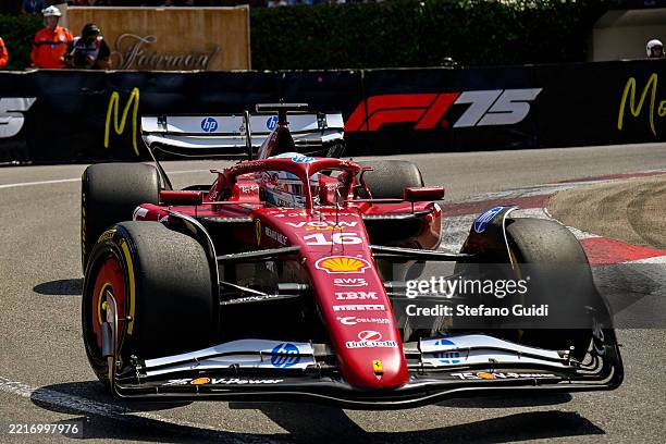 Charles Leclerc of Monaco driving for Scuderia Ferrari HP F1 Team on track during of the F1 Grand Prix of Monaco at Circuit de Monaco on May 25, 2025...