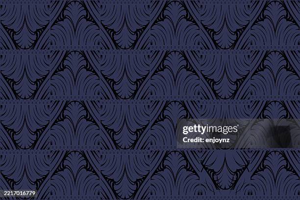 elegant victorian flourish seamless wallpaper - victorian pattern stock illustrations