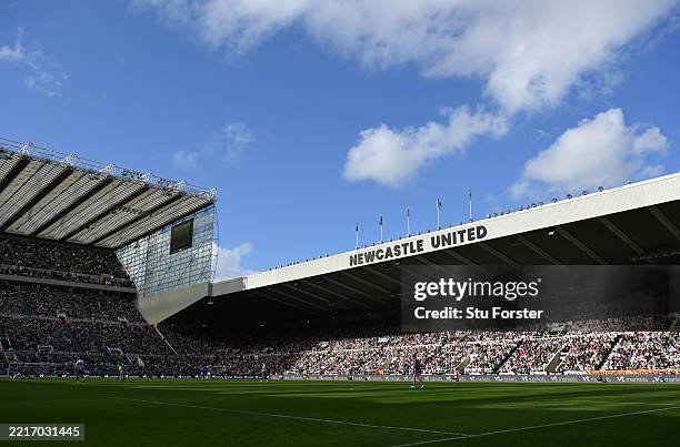 General view of the East Stand at St James' Park during the Premier League match between Newcastle United FC and Everton FC at St James' Park on May...