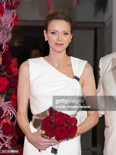 Princess Charlene of Monaco attends the Gala Dinner For The F1 Grand Prix Of Monaco on May 25, 2025 in Monaco, Monaco.