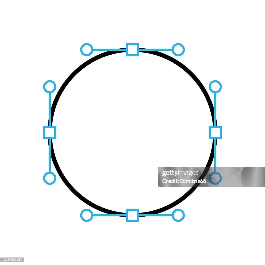 Circle bezier path with vector handles