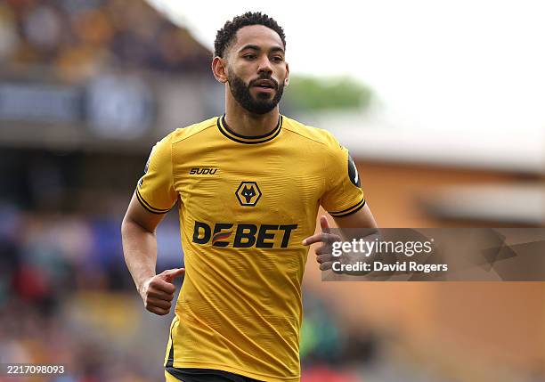 Matheus Cunha of Wolverhampton Wanderers looks on during the Premier League match between Wolverhampton Wanderers FC and Brentford FC at Molineux on...