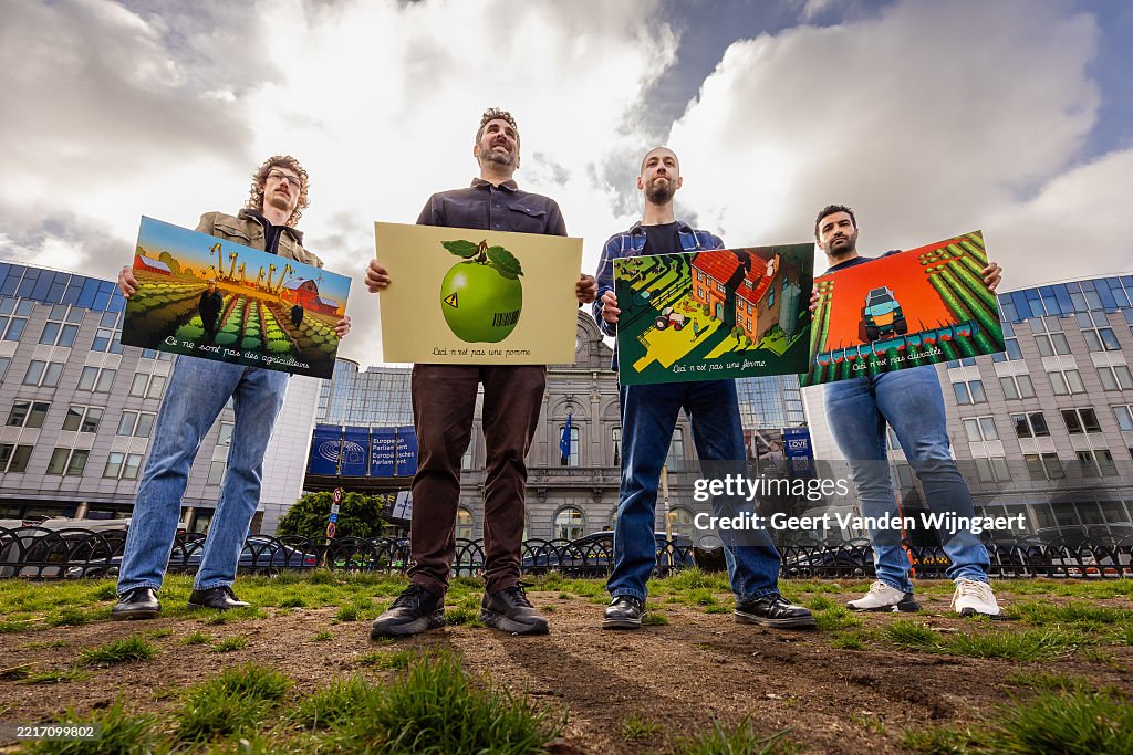 Sinister Portrayal Of Industrial Agriculture Appears Outside European Parliament