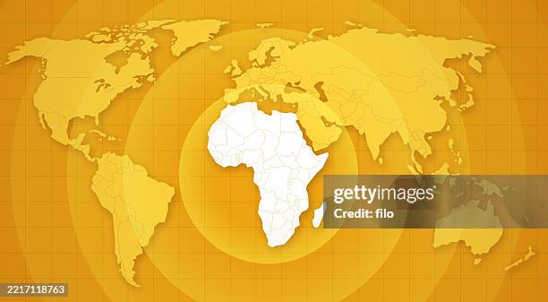 africa world map - global community stock illustrations