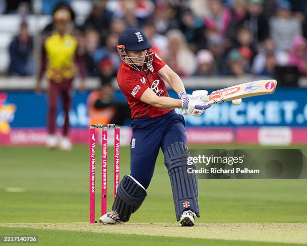 Heather Knight England Women's Cricketer batting during the 3rd Women's Vitality IT20 match between England and West Indies at Ambassador Cruise Line...