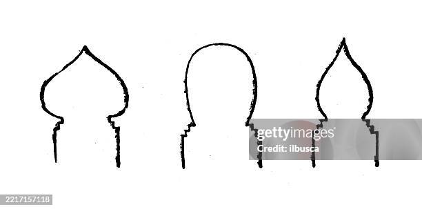 architecture, arabian: arches - islamic arch stock illustrations