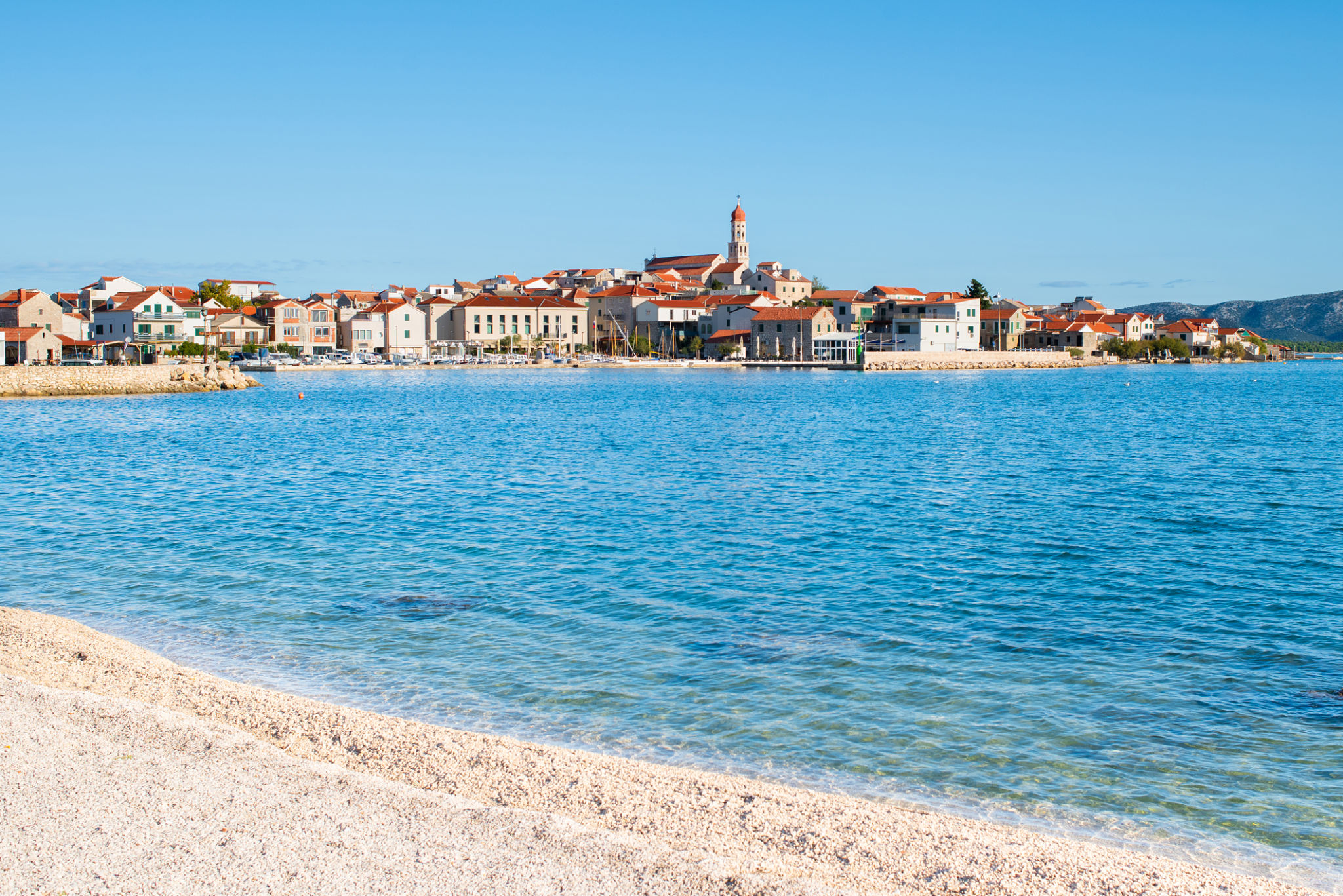 Beach near the Betina town, Murter island, Croatia Beach near the Betina town, Murter island, Croatia