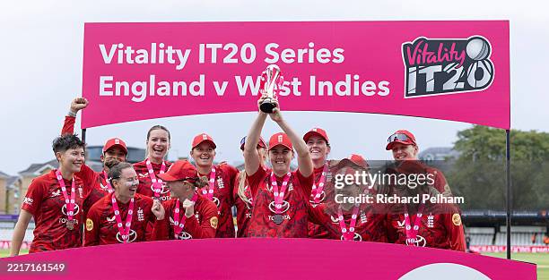 Natalie-Sciver-Brunt England Women's Cricketer with the England team at the end of the 3rd Women's Vitality IT20 match between England and West...