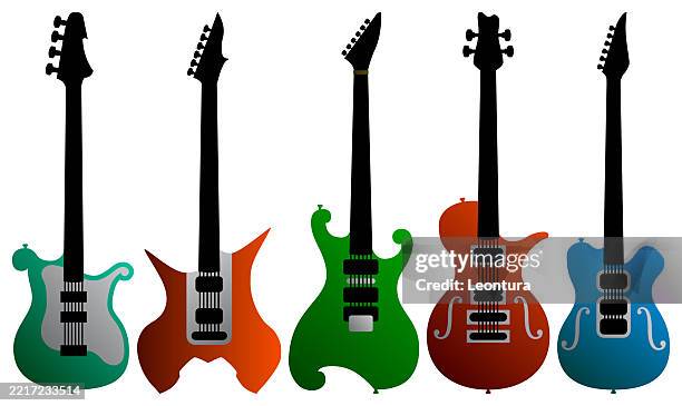 guitars - fretboard stock illustrations