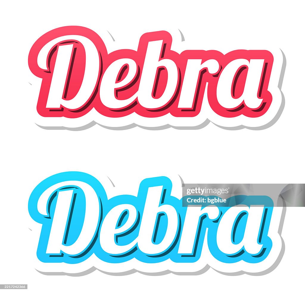 Debra Debra Female Name 3d Text In Red And Blue On White Background High-Res ...