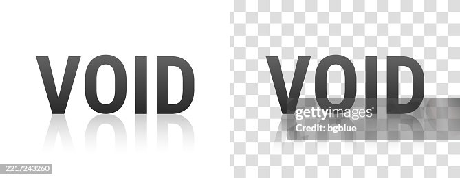 Void Lettering Void Text With Reflection On Transparent Background High-Res Vector ...