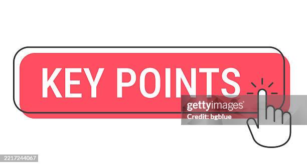 Key Points Click Button With Hand Cursor On White Background High-Res ...