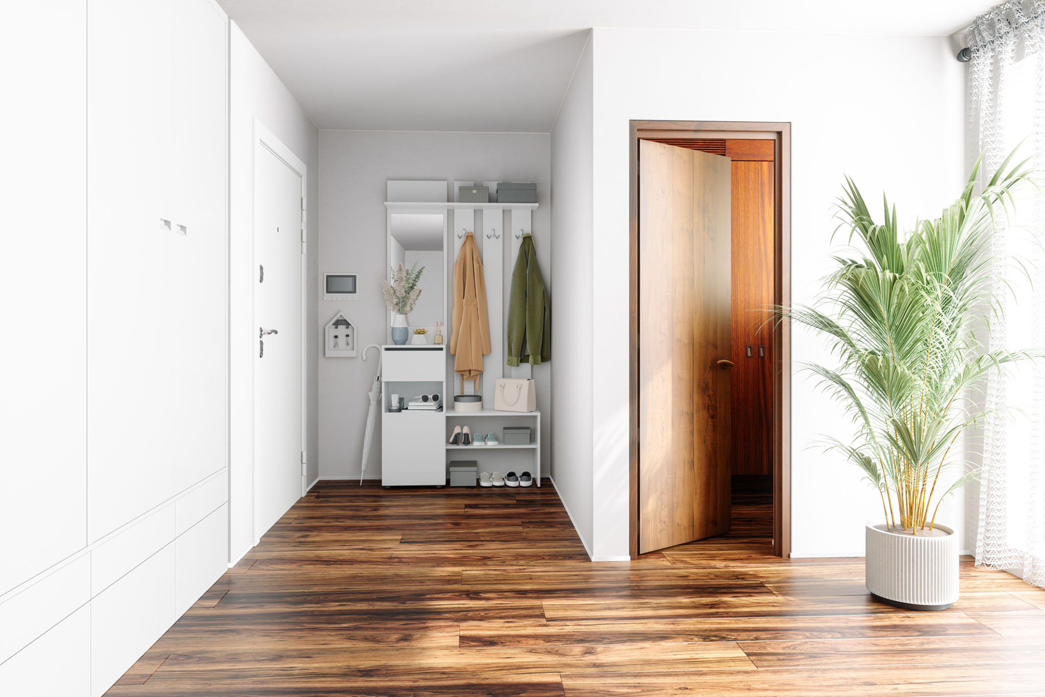mirrored hallway wardrobe