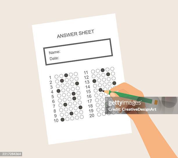 37 Exam Answer Sheet Stock Photos, High-Res Pictures, and Images ...